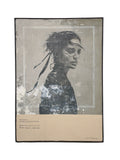 Wild Wind - textured mixed media portrait